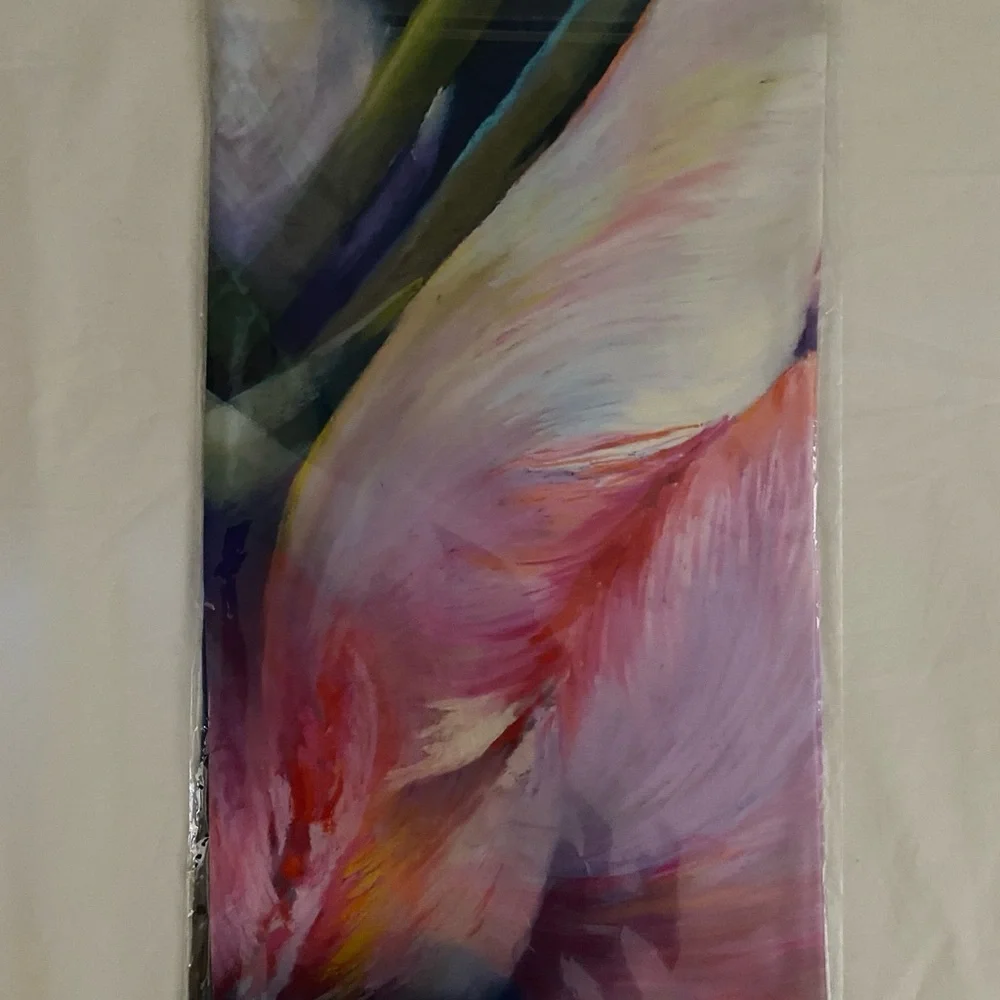 BONUS GIFT Mulberry Silk HANDMADE Vibrant Abstract Colorful Scarf Shawl Wrap